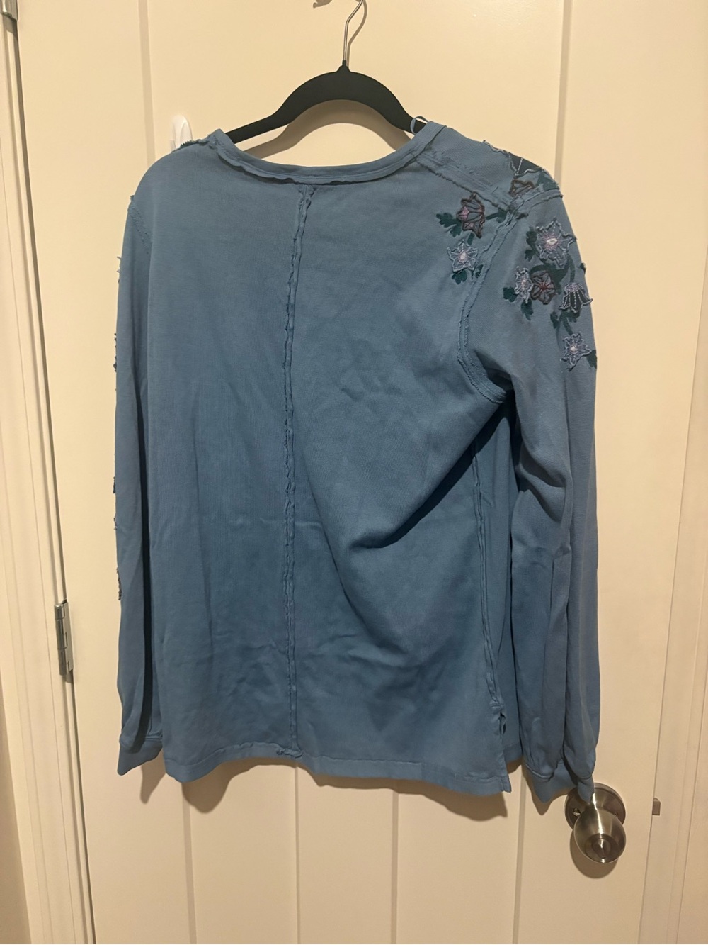Free People Violet Vines Long Sleeve XS Color: Storm Combo NWT - Picture 4 of 5
